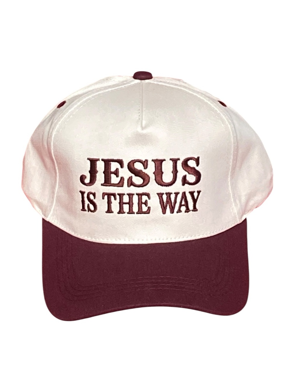 Jesus Is The Way Embroidered Trucker Hat Boutique Cap Snapback New Trendy Raisin